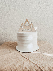 Mountain cake topper | Rustic Cake Topper